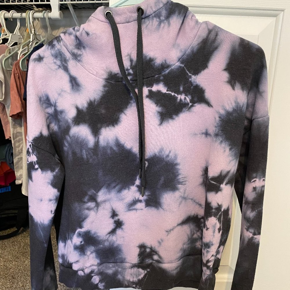 Cropped Hoodie 90 degreee Purple and Black